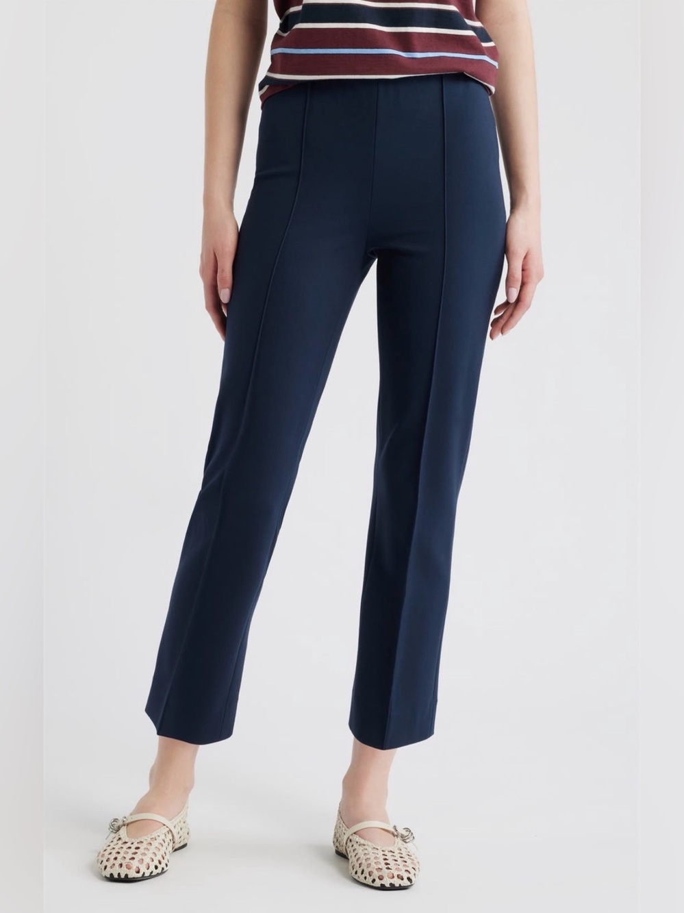 rag & bone Navy Irina Ankle Cigarette Pants